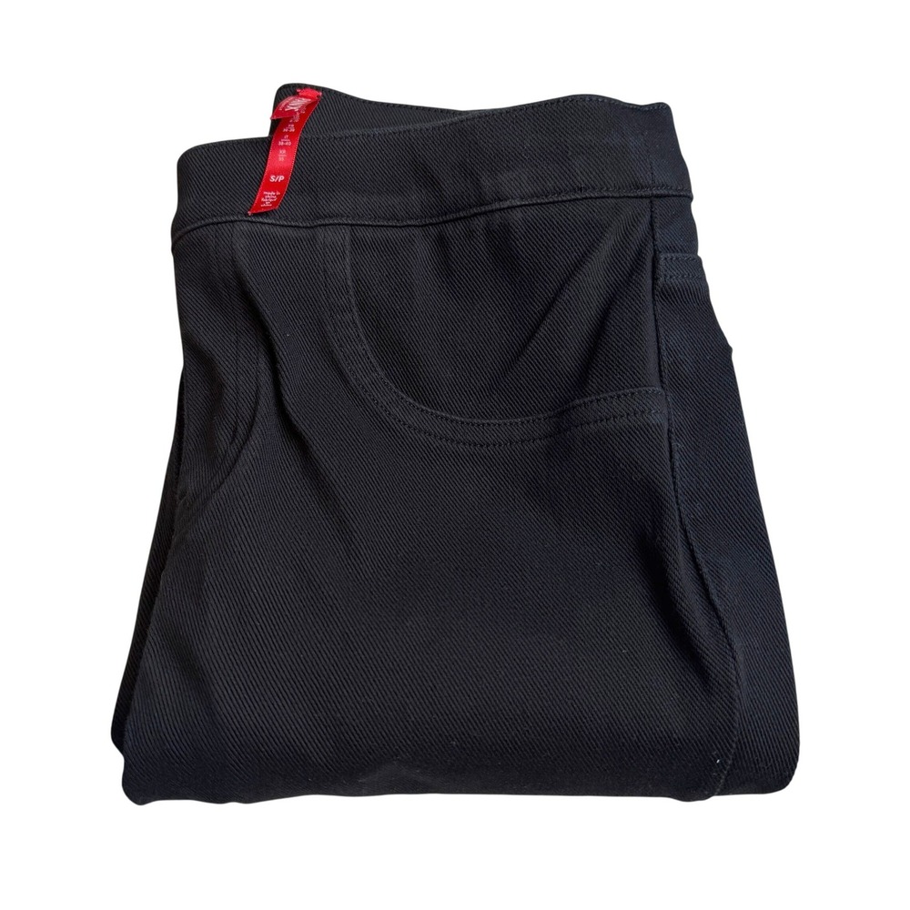 Spanx Women Black Skinny Jean-ish Leggings S Pull On Slimming Stretch Pants Chic